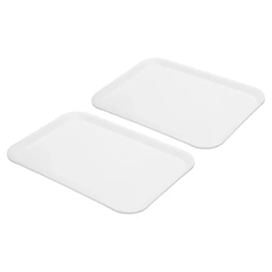 Unique Bargains Rectangle Plastic Reusable Fast Food Serving Tray 2 Pcs image {8}