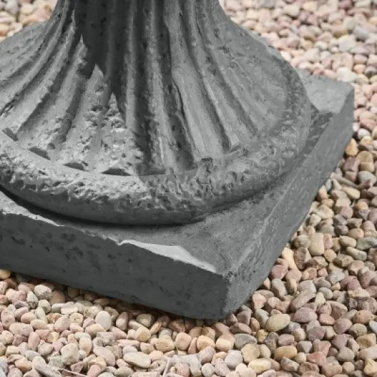 GDFStudio Silber Outdoor Traditional Roman Chalice Garden Urn Planter with Floral Accents image {4}