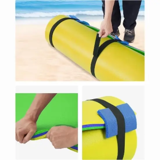 Acekool Lily Pad Floating Mat, 8'/9'/12' Large Water Mat, 3-Layer Tear-Resistant XPE Foam, Visible Colors, for Adults & Kids image {3}