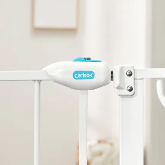 Carlson Tall Gate with Door for Dog Crate - White image {3}