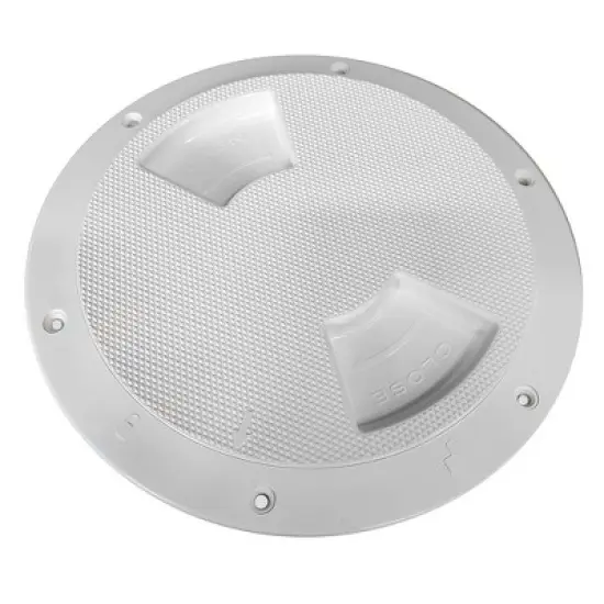 Seadog Textured Quarter Turn Deck Plate - White - 6" - 3361621 - Boat Equipment and Parts. image {1}