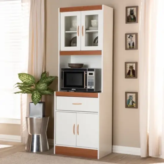 Laurana Kitchen Cabinet and Hutch - Baxton Studio image {4}