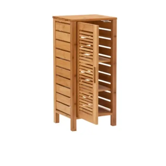 Bracken One-Door Floor Cabinet Natural - Linon image {2}