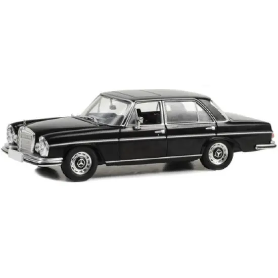 1972 Mercedes-Benz 280 SEL 4.5 (W108) Black "Rocky IV" (1985) Movie "Hollywood" Series 1/43 Diecast Model Car by Greenlight image {1}