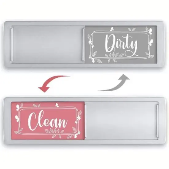 Dishwasher Magnet Clean Dirty Sign Non-Scratching Strong Magnet with Optional Stickers - Strong Slide for Changing Signs image {11}