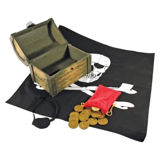 Melissa & Doug Wooden Pirate Chest Pretend Play Set image {3}