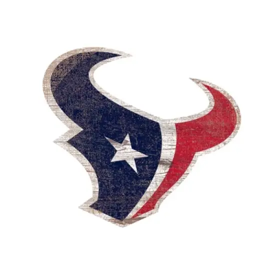 NFL Houston Texans Distressed Logo Cutout Sign image {1}