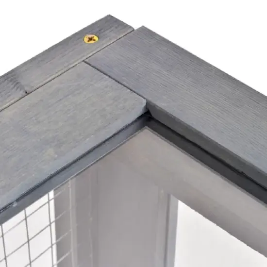 PawHut Wooden Tortoise House Indoor Turtle Habitat Enclosure Outdoor Reptile Cage for Lizards, Geckos image {6}