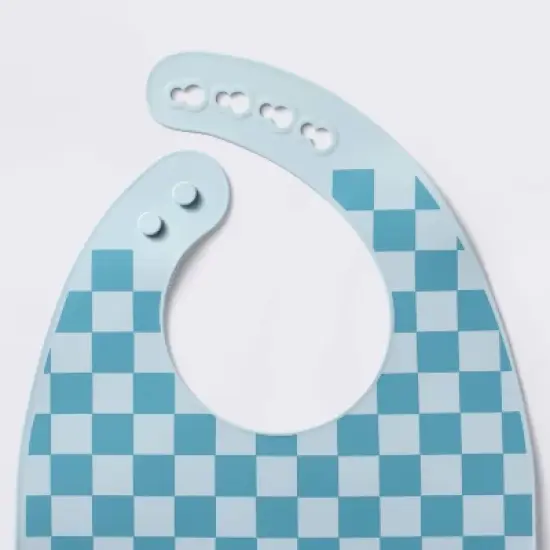 Silicone Bibs - 2pk - Birds/Checker - Cloud Island&trade; image {3}