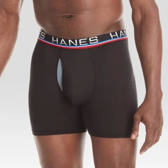 Hanes Premium Men's Xtemp Total Support Pouch Anti Chafing 3pk Boxer Briefs image {3}