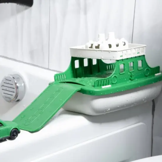 Boat Bath Toy Set for Toddlers, Carry Ship & 4 Mini Cars &ndash; Fun Water Toys for Bath, Pool, Beach Play, Safe & Non-Toxic Ferry Boat Toy image {1}