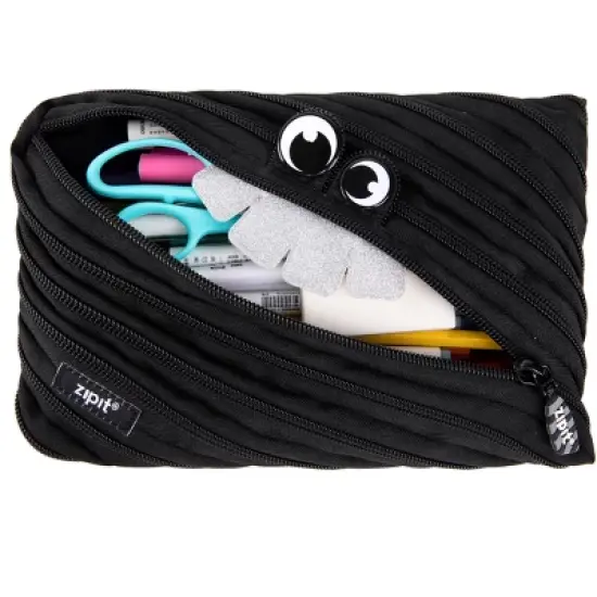 ZIPIT Party Monster Pencil Case for Kids, Black image {3}