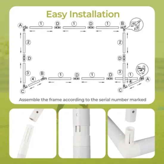 Costway All Weather Soccer Goal Football Training Equipment with Anti-tearing Net image {7}