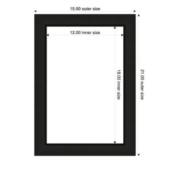 Amanti Art Midnight Black Narrow Framed Dry Erase Magnetic Board image {4}