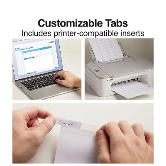 Staples Big Tab Insertable Paper Dividers 5-Tab Clear (13491/11122) 462788 image {1}