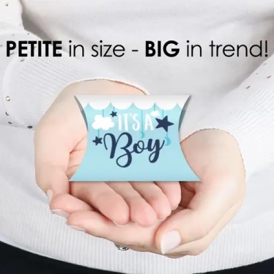 Big Dot of Happiness It&rsquo;s a Boy - Favor Gift Boxes - Blue Baby Shower/Blue Birth Announcement Petite Pillow Boxes - Set of 20 image {2}