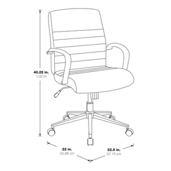 Baldwin Mid Back Faux Leather Chair - OSP Home Furnishings image {2}