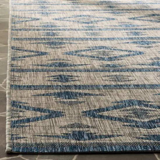 Yarrow Outdoor Rug Navy/Gray  - Safavieh image {2}