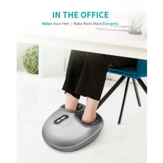 Nekteck Shiatsu Foot Massager with Soothing Heat & Deep Kneading (Sliver) image {5}