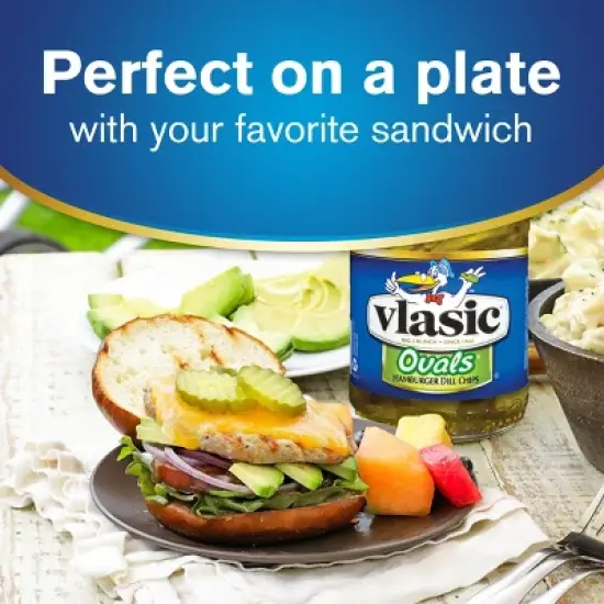 Vlasic Ovals Hamburger Dill Chips - 16 fl oz image {3}