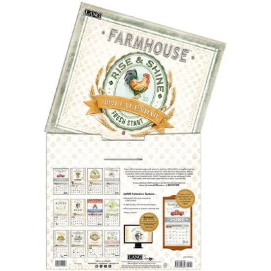 Lang 2024 Wall Calendar 24"x12" Farmhouse image {3}