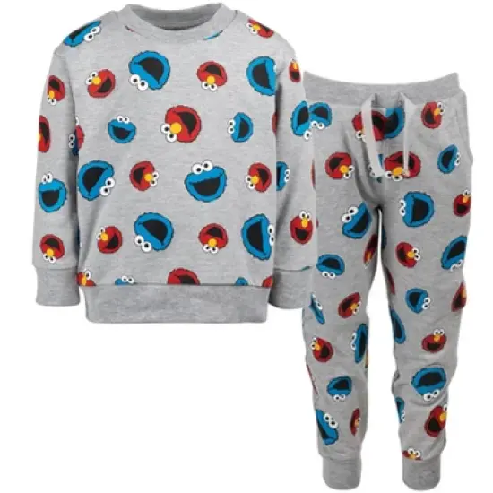 Sesame Street Cookie Monster Elmo French Terry Sweatshirt and Pants Set Toddler image {9}