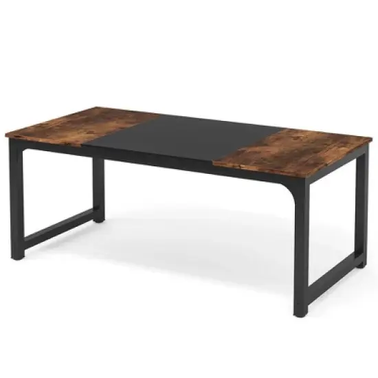 Resenkos Computer Desk, Gaming Desk,Simple Conference Table, Rectangular Meeting Table Computer Desk,Gray image {6}