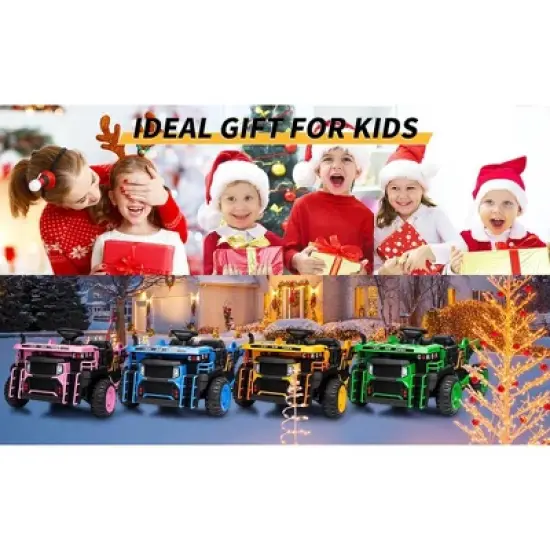 Ride On Dump Truck, 2 Seater Ride On Construction Vehicle with Remote Control, Electric Dump Bed, Ride On Car Toy for Kids image {10}