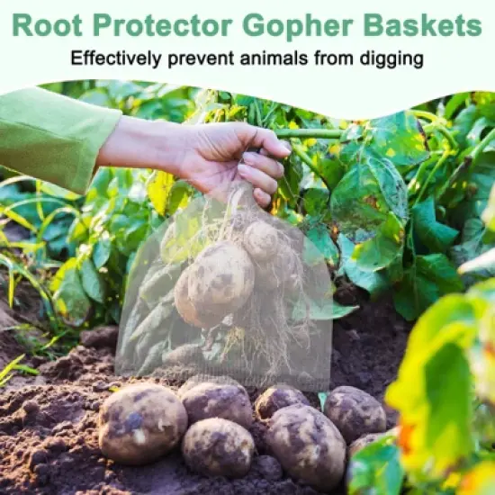 Unique Bargains Plant Root Protector Stainless Steel Durable Reusable Mesh Garden Netting image {1}