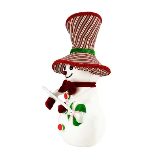 Northlight Snowman with Sequin Lollipop and Striped Hat Christmas Decoration - 15" image {3}