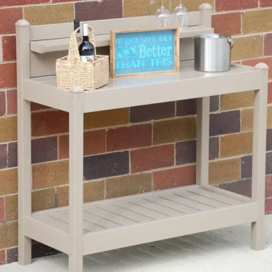 Dura-Trel Outdoor Gardening Heavy Duty PVC Vinyl Greenfield Potting Bench image {5}