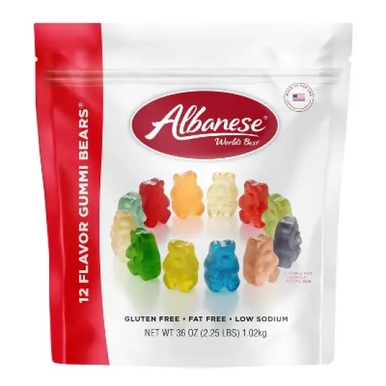 Albanese Worlds Best 12 Flavor Gummi Bears Candy - 36oz image {9}