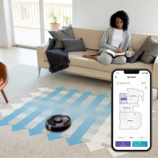 Shark Matrix Plus 2in1 Robot Vacuum & Mop with Sonic Mopping, Matrix Clean, HEPA Bagless Self Empty - RV2610WA image {5}