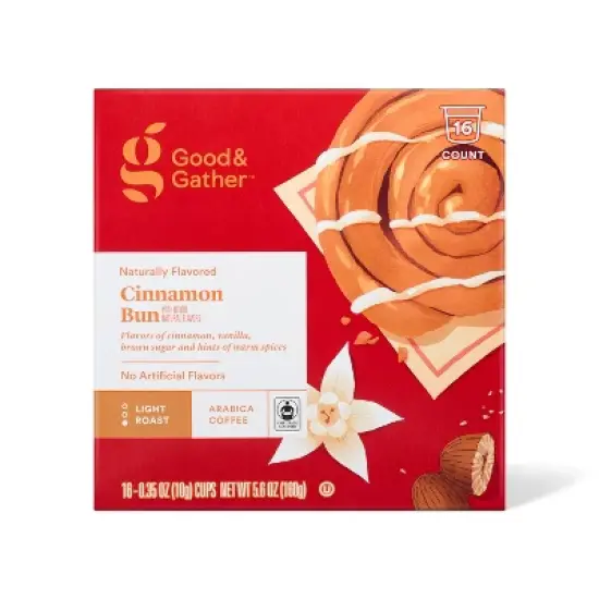 Naturally Flavored Cinnamon Bun With Other Natural Flavors Single Serve Light Roast Coffee - 16ct - Good & Gather&trade; image {4}