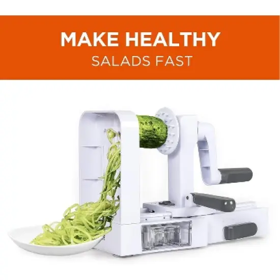 Commercial Chef Vegetable Spiralizer Zucchini Zoodle Noodles Maker Set with Four Blades image {3}