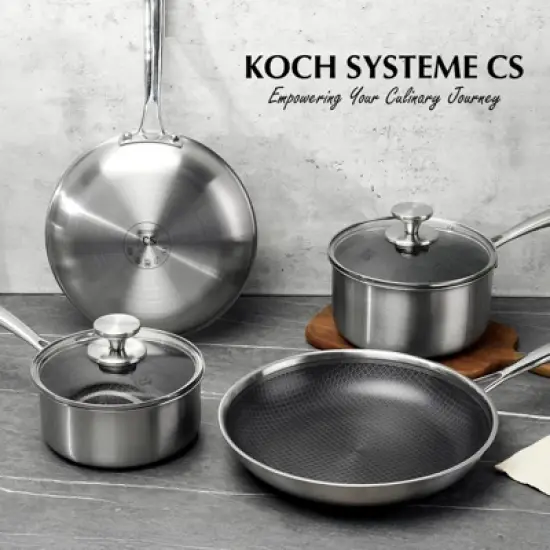 KOCH SYSTEME KOCH SYSTEME CS  Hybrid Nonstick Stainless Steel Frying Pan,  Omelette Pan with Stay Cool Handle, Dishwasher & Oven Safe image {7}