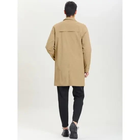 Lars Amadeus Men's Lightweight Single Breasted Slim Fit Jacket Overcoat image {3}