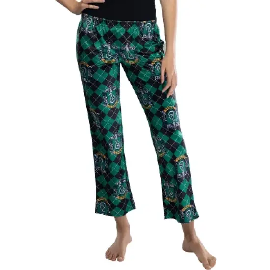 Harry Potter Juniors Hogwarts Houses Crest Cropped Lounge Pants Pajamas image {5}