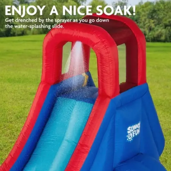 Sunny & Fun Inflatable Kids Backyard Water Slide Park w/Pool image {5}