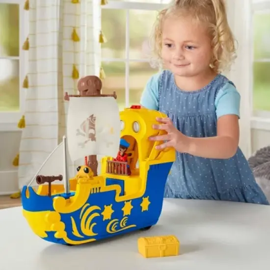 Fisher-Price Nickelodeon Santiago of the Seas Lights & Sounds El Bravo Pirate Ship Playset image {2}