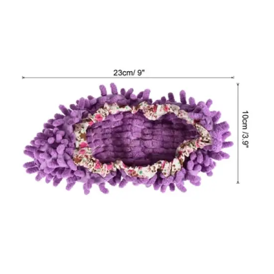 Unique Bargains Cleaning Shoes Cover Multifunction Chenille Microfiber Mop Head 2 Pcs image {1}