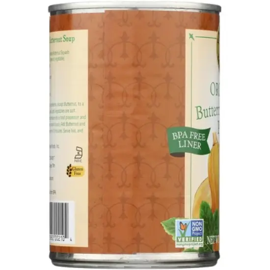 Farmer's Market Organic Butternut Squash - Case of 12/15 oz image {4}