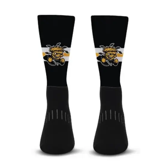 NCAA Wichita State Shockers Streak Team Color Crew Socks - L image {1}