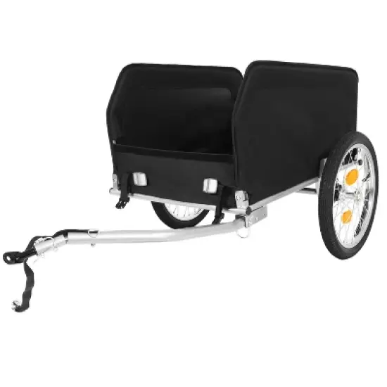 Heavy-Duty Bike Cargo Trailer with Removable Waterproof Cover &uml;C 88 lbs Capacity, 16" All-Terrain Wheels & Foldable Design for Camping, Groceries image {7}