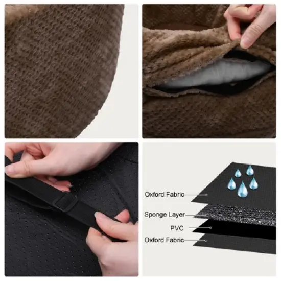 Unique Bargains Soft Non-Slip Bottom Dog Car Seat image {5}