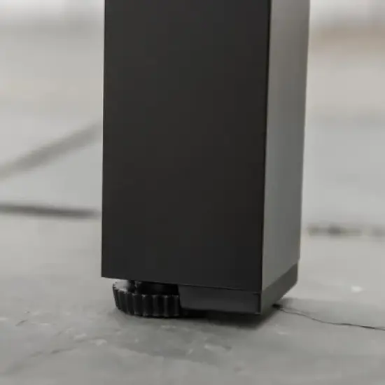 Resenkos Patio Dining Table For 4, Non-Slip Foot Pads, Aluminium, Plastic, Black image {3}