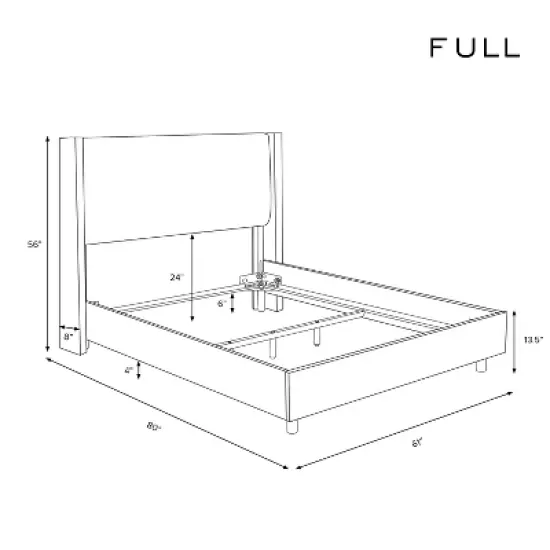 Nail Button Tufted Wingback Bed - Skyline Furniture image {1}