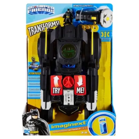 Fisher-Price Imaginext DC Super Friends Batman and Transforming Batmobile RC Vehicle image {5}
