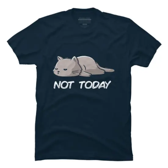 Men's Design By Humans Not Today Cat By EduEly T-Shirt image {6}