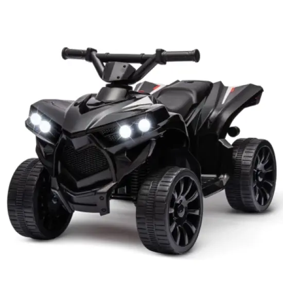 Kids ATV 4 Wheeler, 6V Ride on Toy, Wear-Resistant Wheels, Music & Foot Pedal, Battery Powered Electric Quad Car for Kids Toddlers 3-10 image {1}